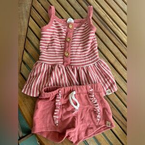 Lulu + Roo aka little rd co. SZ 2T shorts top 18-24